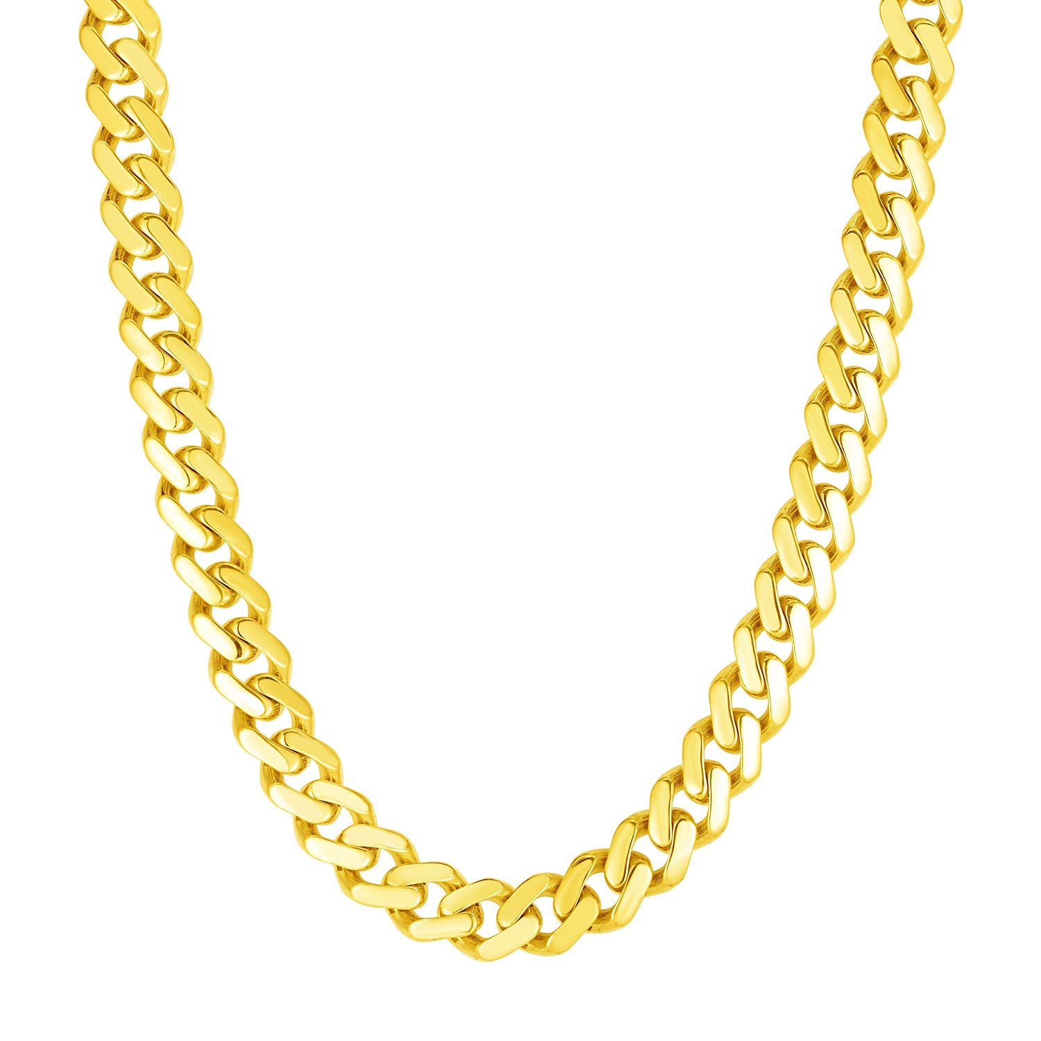 14k Yellow Gold 22 inch Polished Curb Chain Necklace