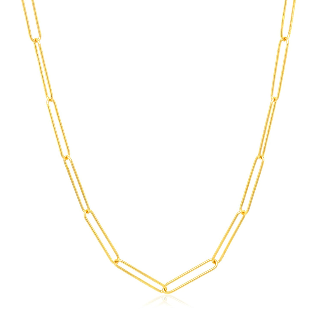 14k Yellow Gold Wire Paperclip Chain (2.70 mm)