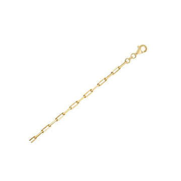 Sterling Silver Gold Plated Paperclip Chain (2.95 mm)