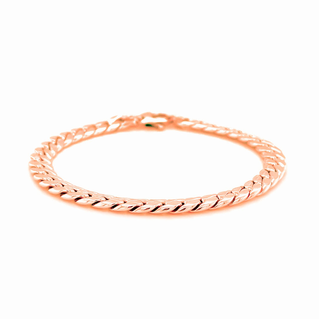 14K Rose Gold Cuban Link Bracelet (5.90 mm)