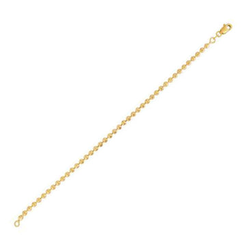 Moon Cut Bead Chain in 14k Yellow Gold (3.00 mm)