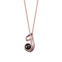 A-Z 26 Letters Custom Projection Necklace 925 Sterling Silver