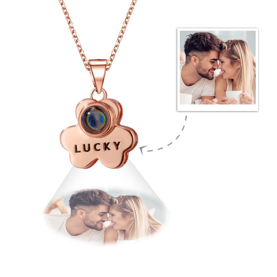 Custom Projection Necklace Lucky Bear Picture Necklace