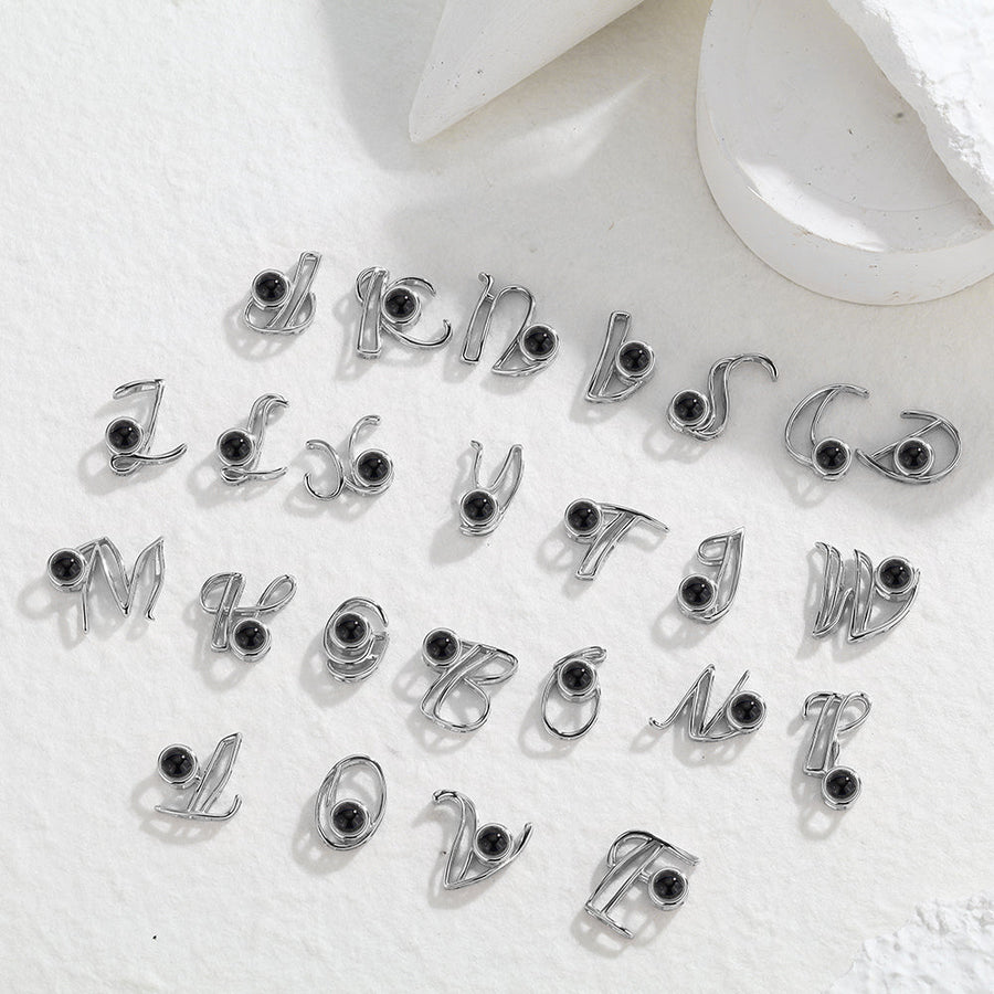 A-Z 26 Letters Custom Projection Necklace 925 Sterling Silver