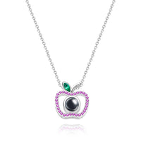 Apple CoupleCustom Photo Projection Necklace