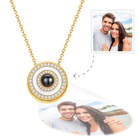 Custom Halo Photo Projection Necklace Copper