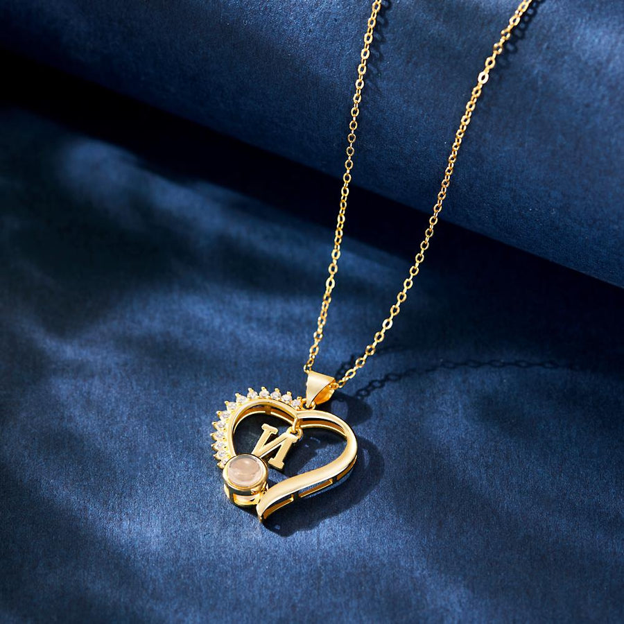 Custom Projection Necklace Custom Letter Heart-shaped Design Gifts