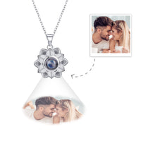 Personalized Projection Necklace Lotus Pendant Photo Necklace