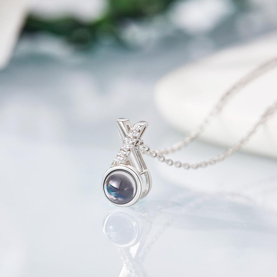 Custom Photo Projection Necklace Memorial Photo Necklace Unique Gift for Her