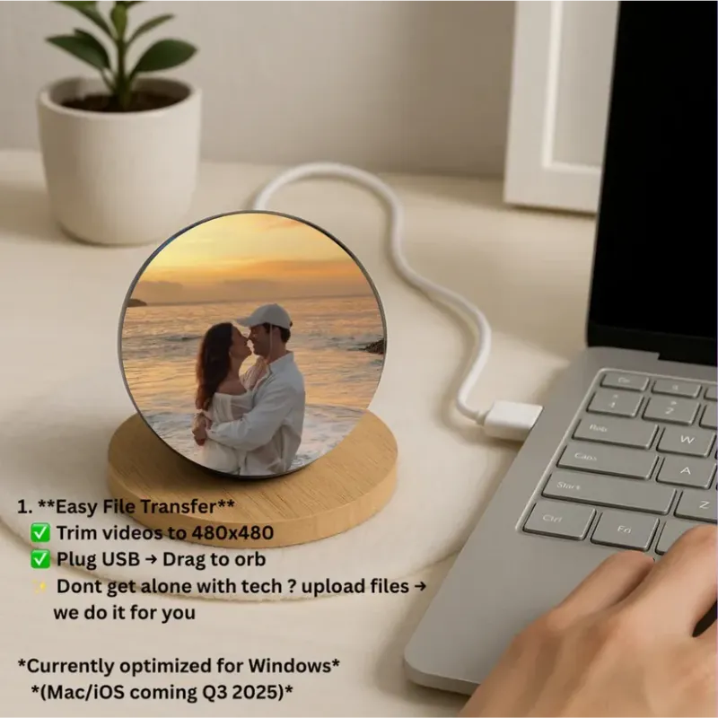 Glass Video Globe – Playable Video Gift Sphere for Valentine’s Day Birthday and Christmas