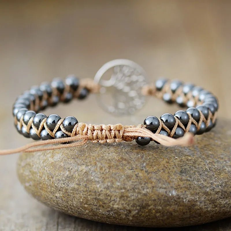 Alloy Natural Stone Braided Bracelet - Coolpeacock