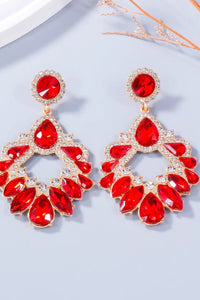 Alloy Rhinestone Dangle Earrings - Coolpeacock