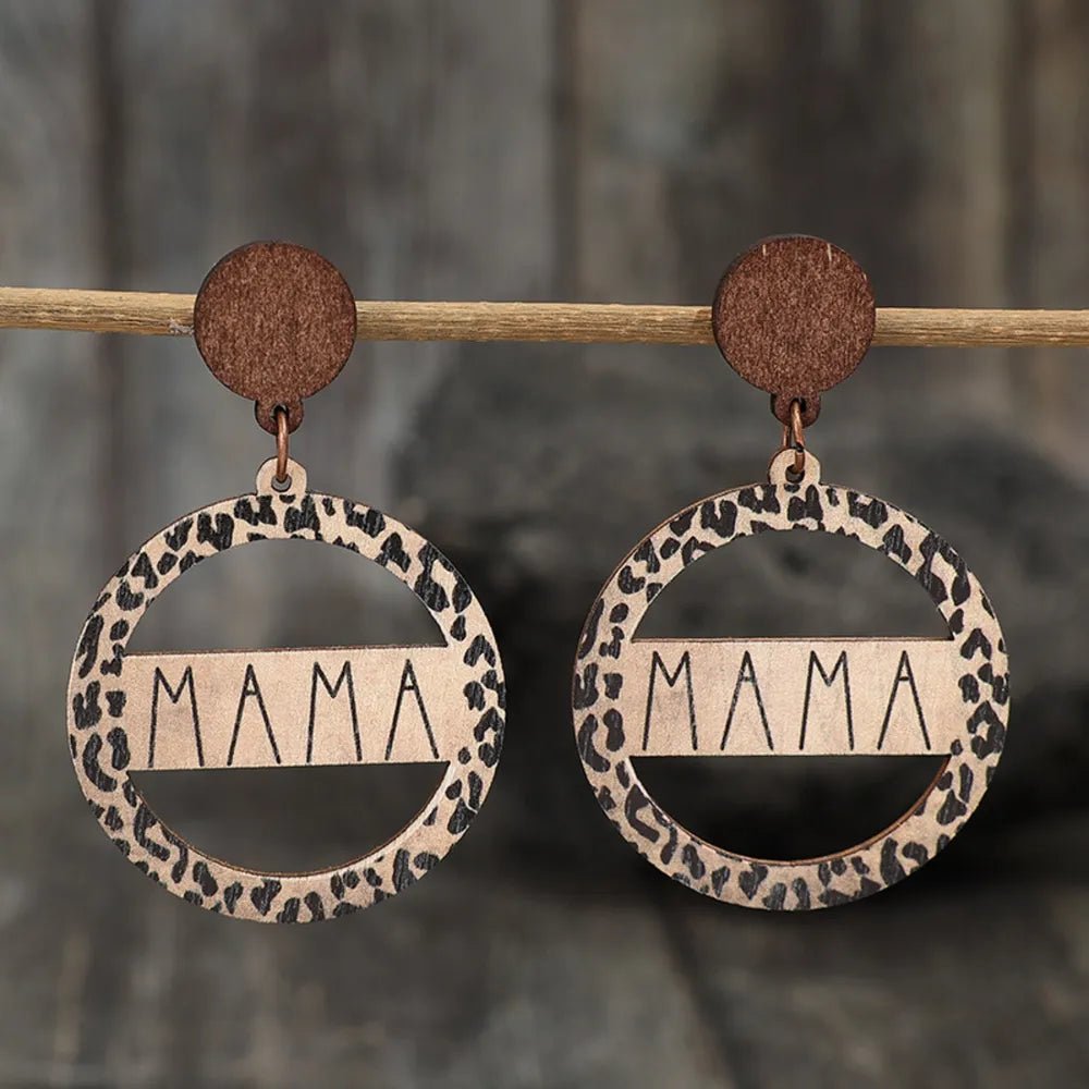 Alloy Wooden Dangle Earrings - Coolpeacock