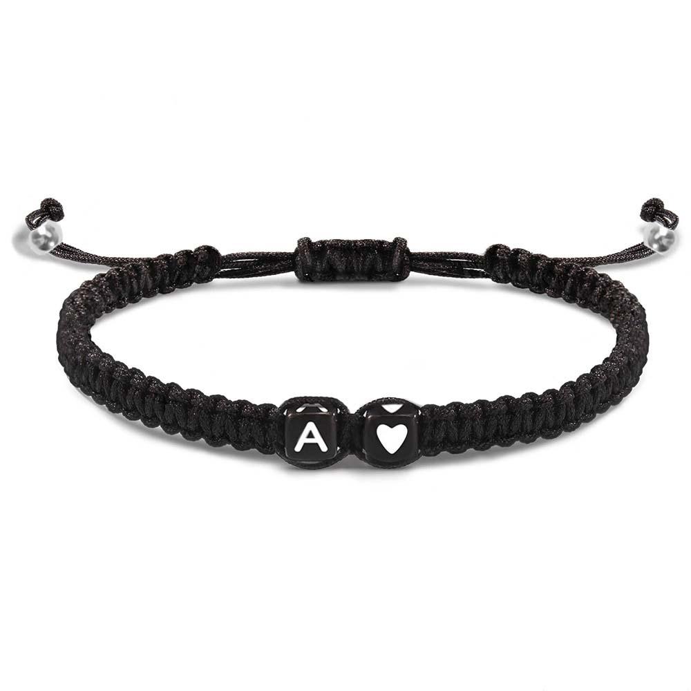 Alphabet Bracelet Heart Shape Braided Explosive Gifts - Coolpeacock