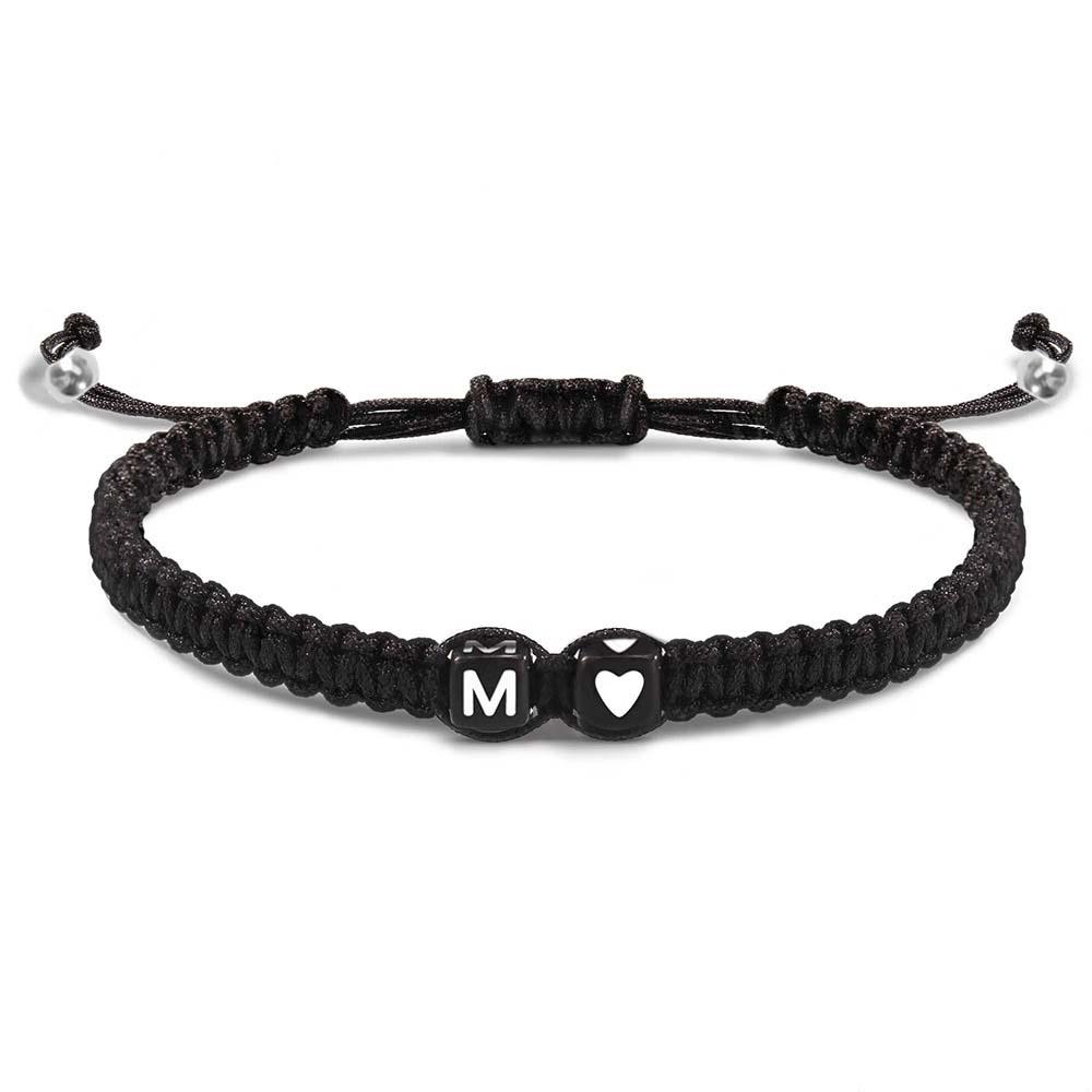 Alphabet Bracelet Heart Shape Braided Explosive Gifts - Coolpeacock