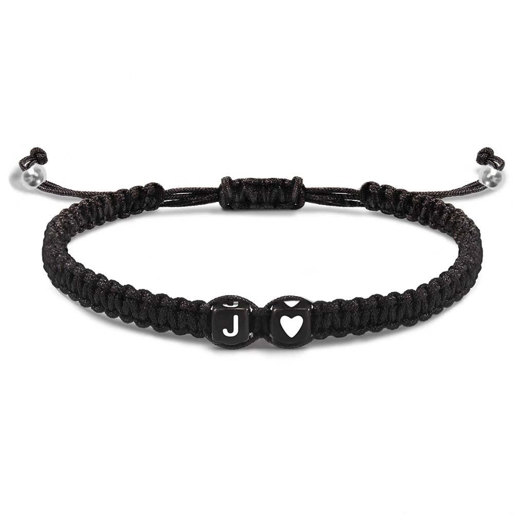 Alphabet Bracelet Heart Shape Braided Explosive Gifts - Coolpeacock