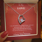 Forever Love Necklace with On Demand Message Card FOR MY LOVE