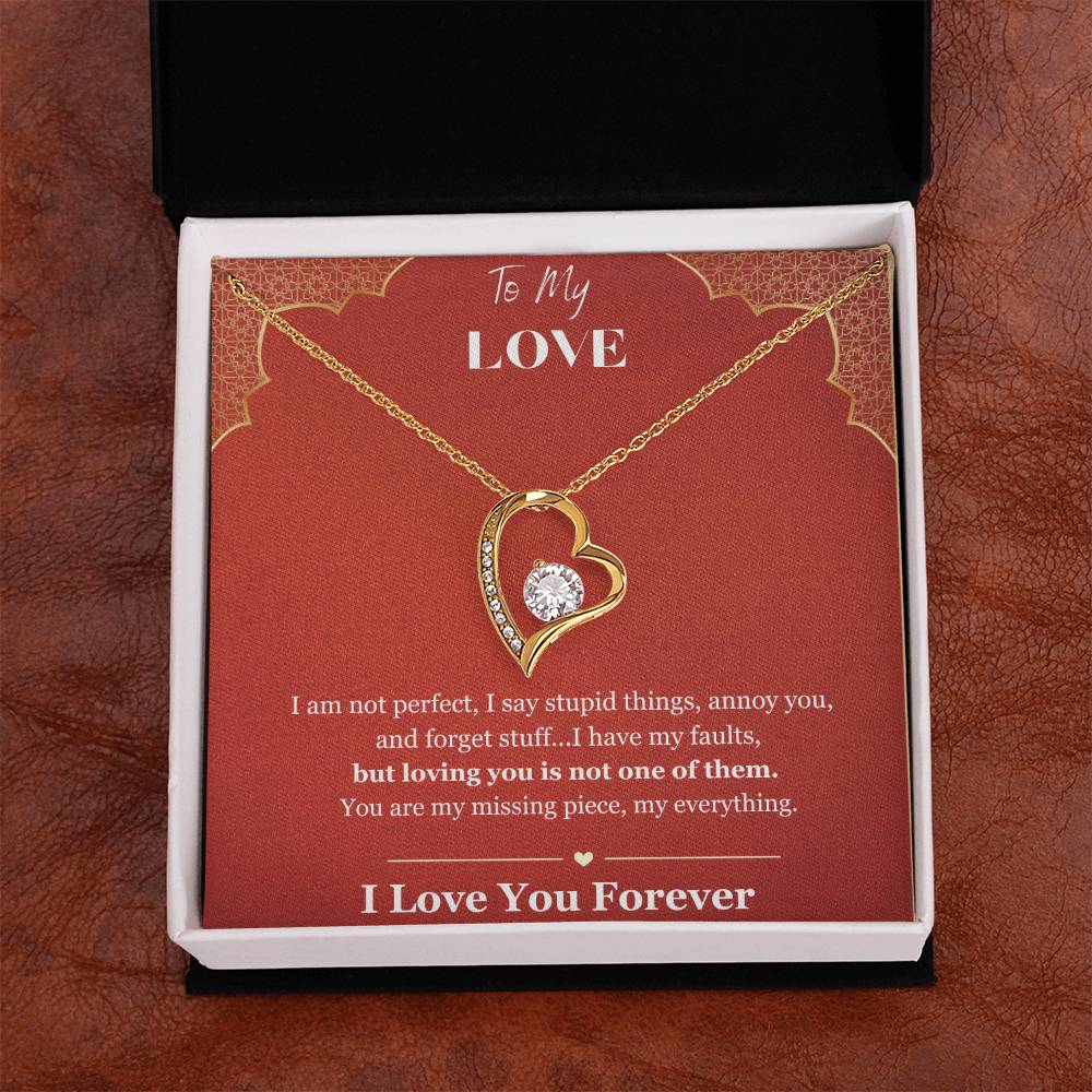 Forever Love Necklace with On Demand Message Card FOR MY LOVE