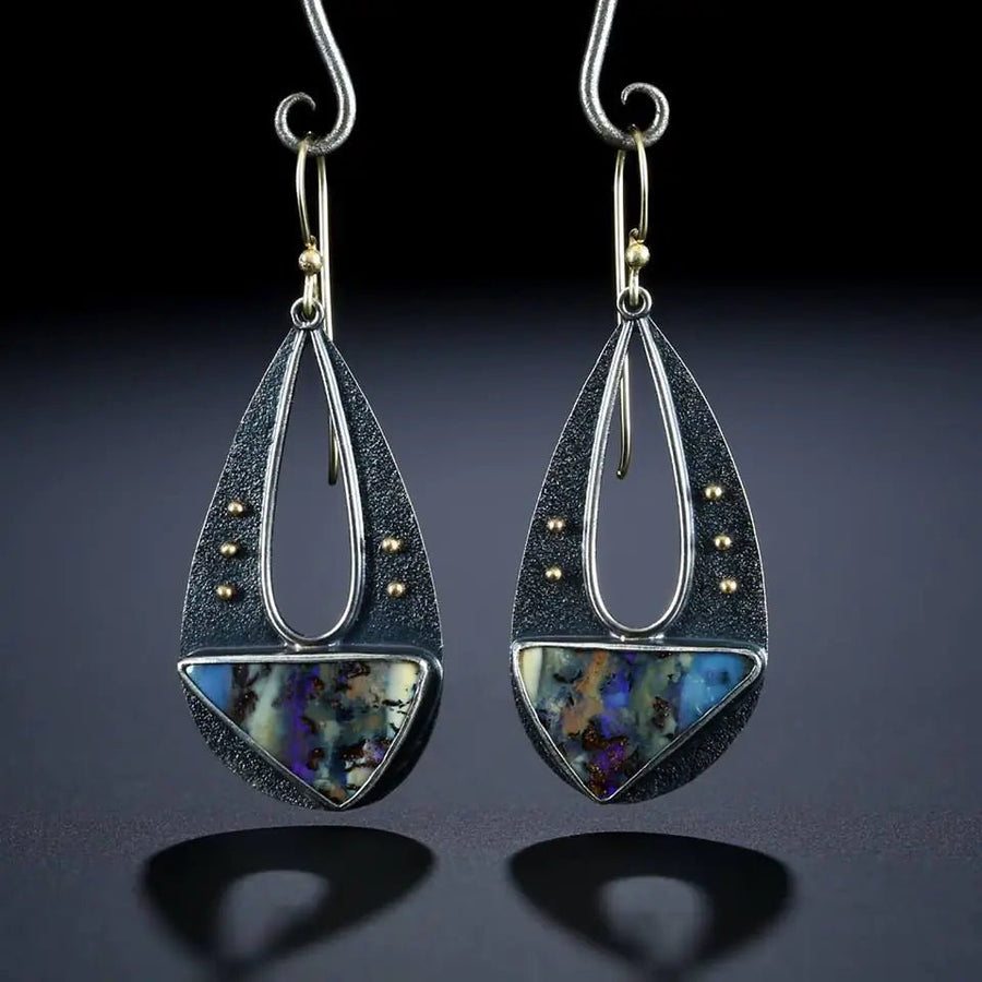 Bohemian Chic Resin Drop Earrings - Coolpeacock
