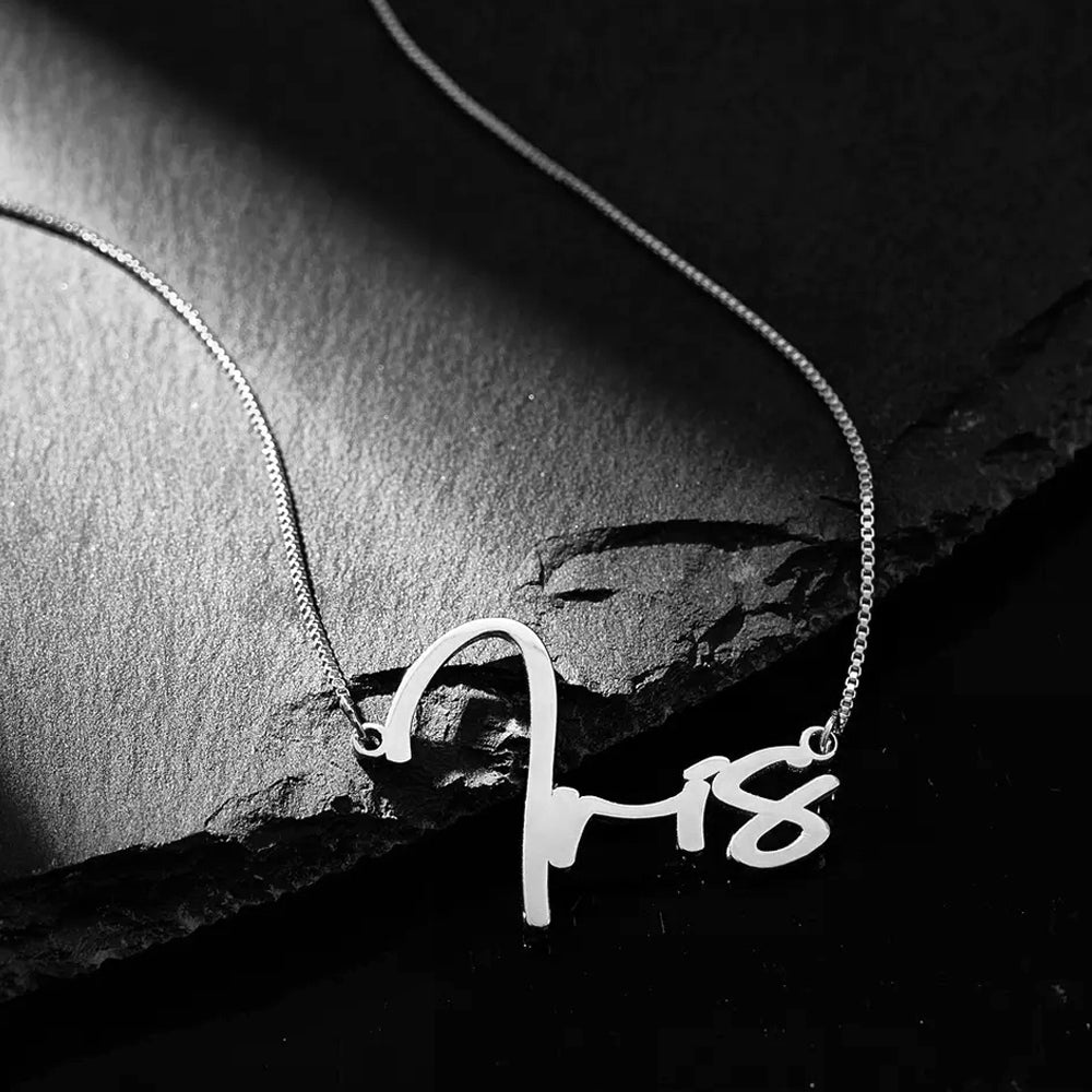 Name Necklace with Box Chain