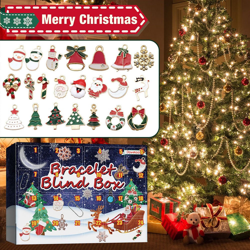 Christmas Advent Calendar Diy Bracelet Box Advent Calendar 24 - Frame Calendar Surprise Bell Box - Coolpeacock