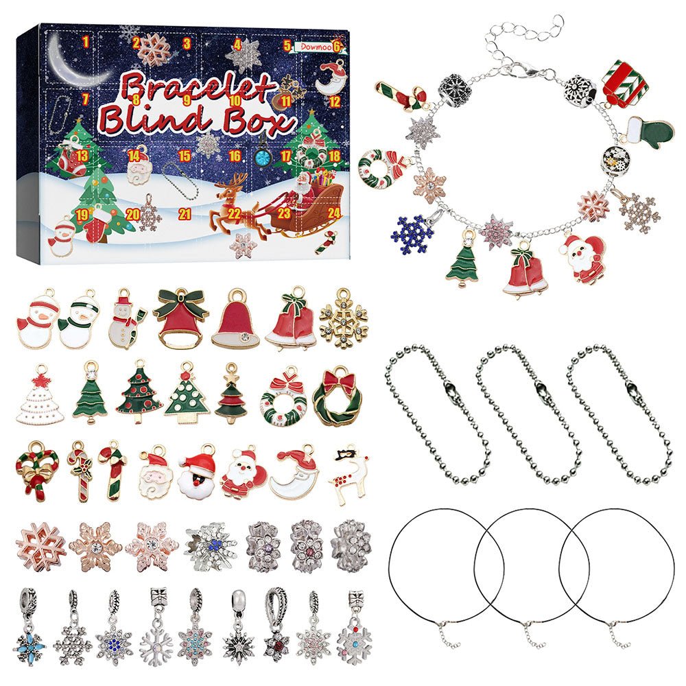 Christmas Advent Calendar Diy Bracelet Box Advent Calendar 24 - Frame Calendar Surprise Bell Box - Coolpeacock