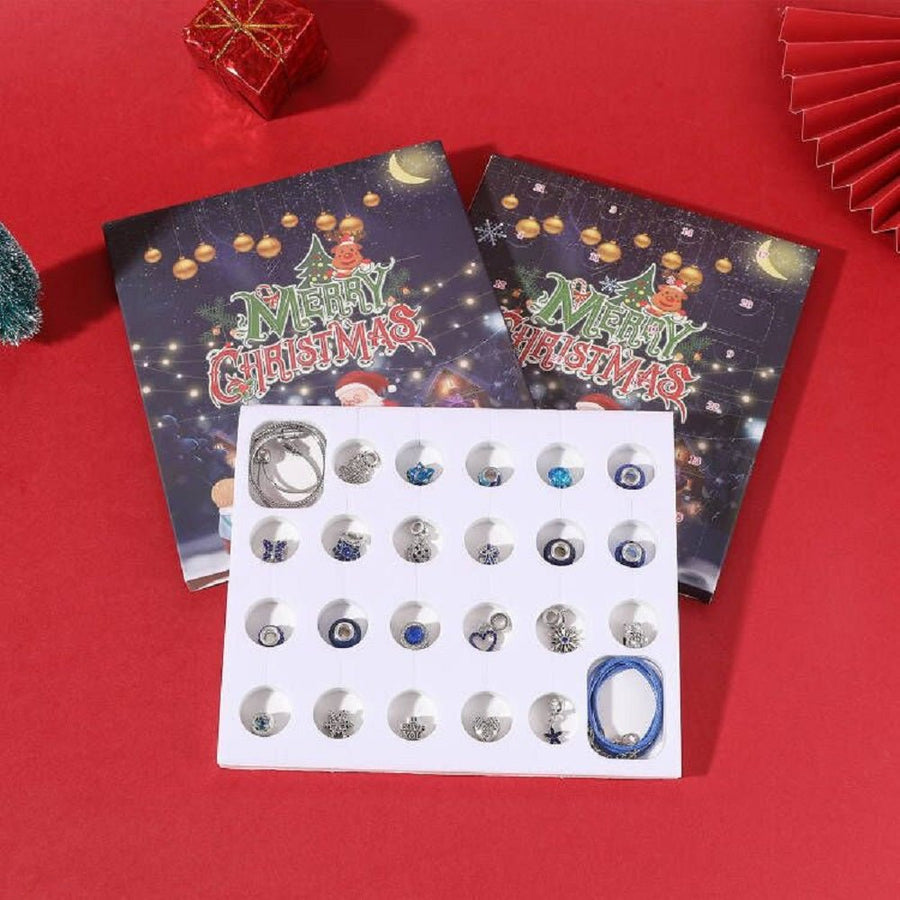 Christmas Gifts Advent Calendar Charm Christmas Countdown Calendar Box Set DIY Charm Jewellery - Coolpeacock