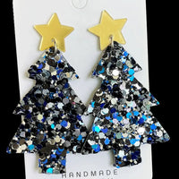 Christmas Tree Acrylic Dangle Earrings - Coolpeacock