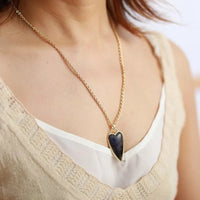 Copper Labradorite Heart Shape Necklace - Coolpeacock