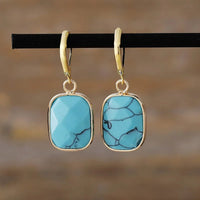 Copper Natural Stone Dangle Earrings - Coolpeacock