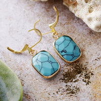 Copper Natural Stone Dangle Earrings - Coolpeacock