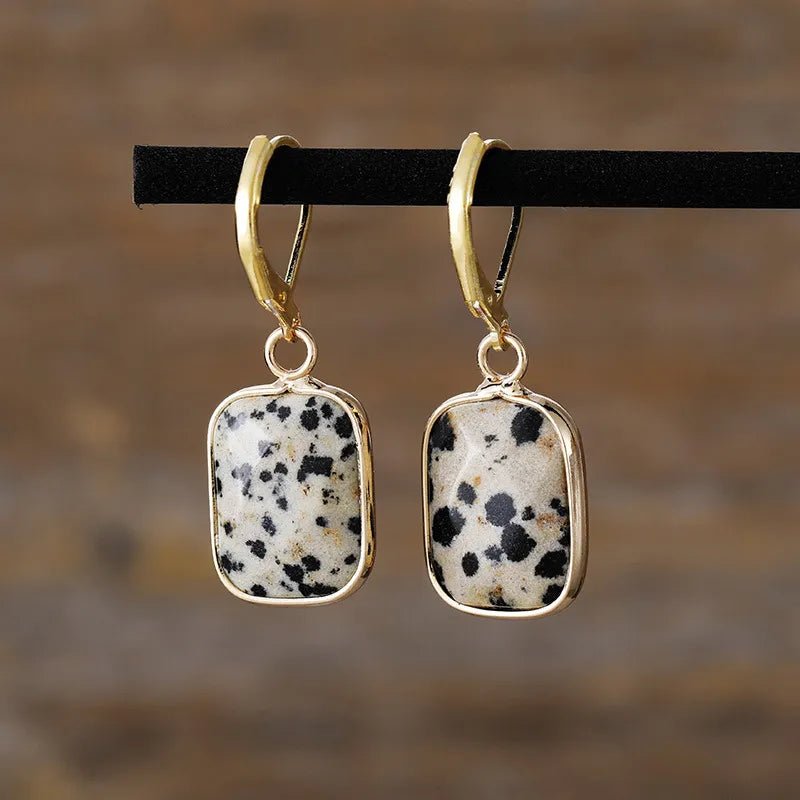 Copper Natural Stone Dangle Earrings - Coolpeacock