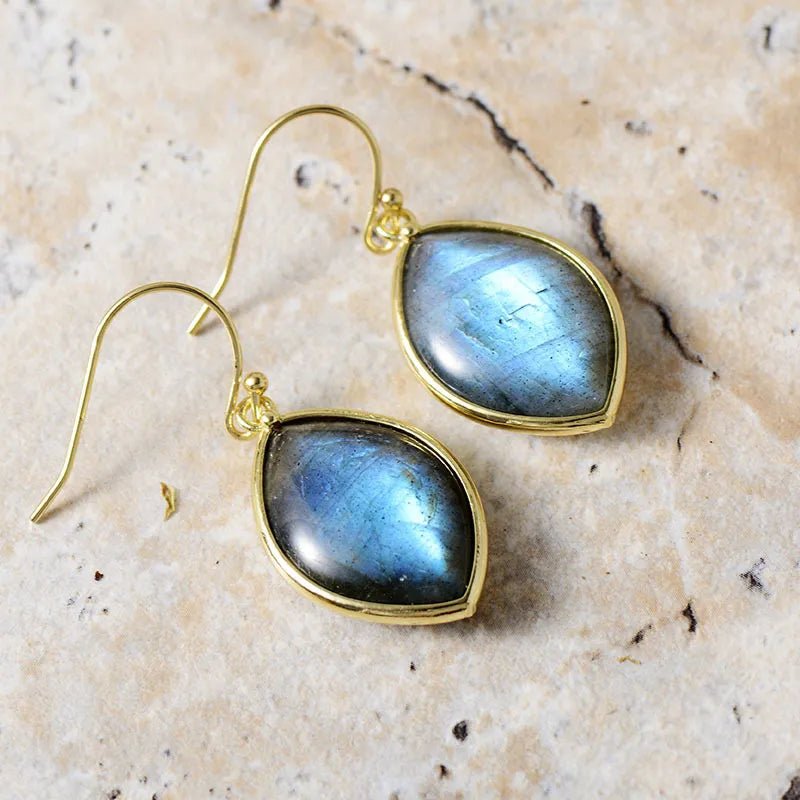 Copper Stone Teardrop Earrings - Coolpeacock