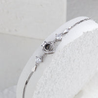 Custom Bow Heart Bracelet Personlized Projection Bracelet 925 Sterling Silver - Coolpeacock