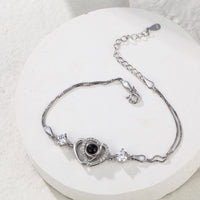 Custom Double Heart Projection Bracelet 925 Sterling Silver - Coolpeacock