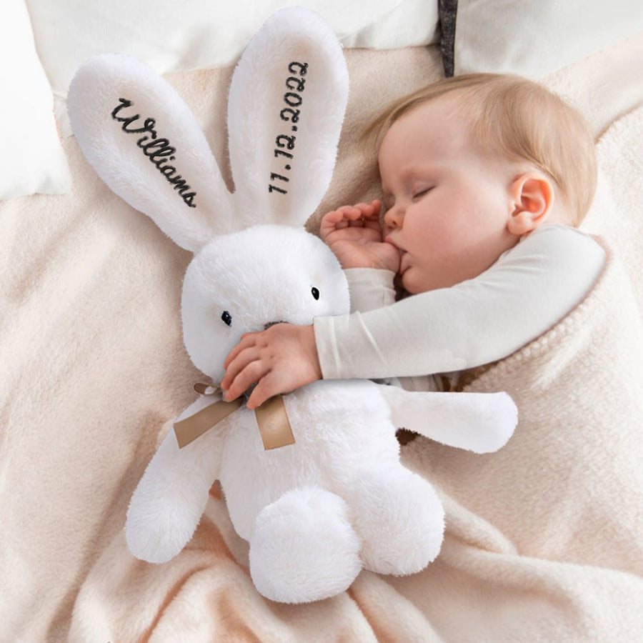 Custom Embroidered Bunny Personalised Long Ears Bunny Rabbit Easter Gift for Baby - Coolpeacock
