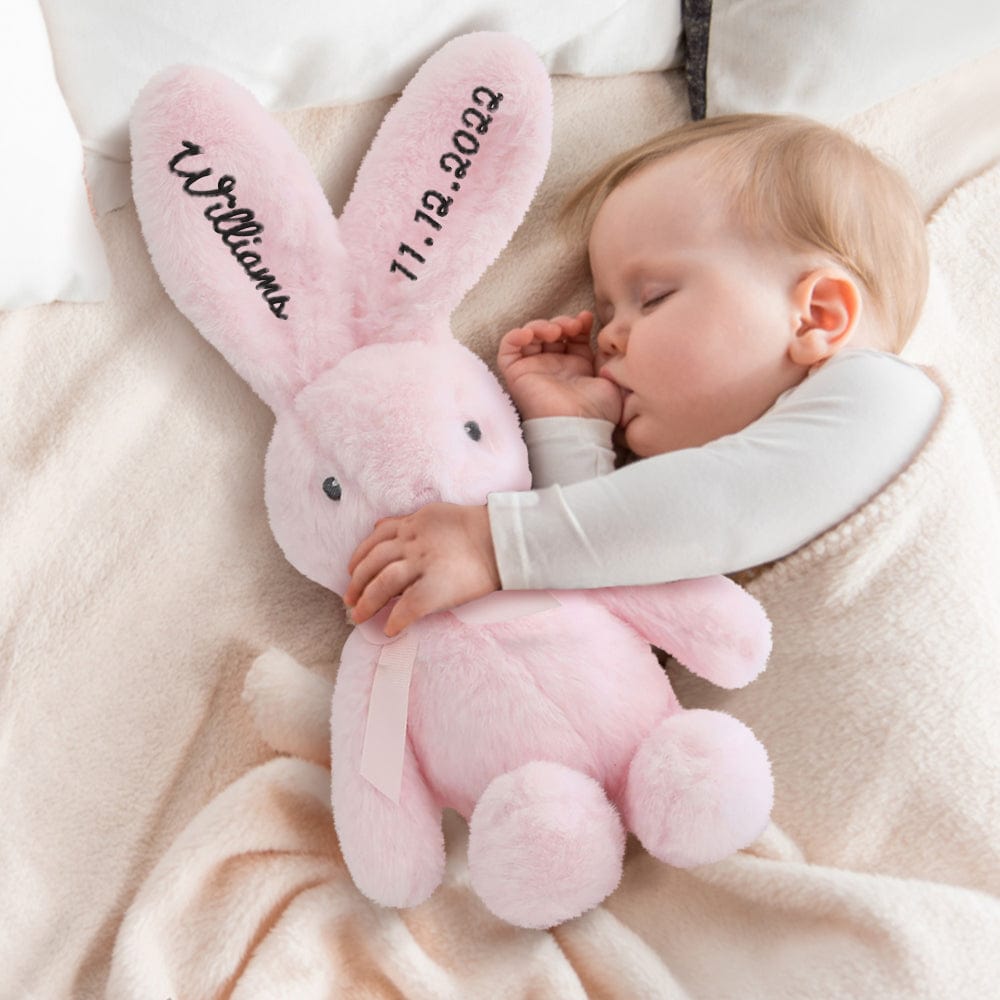 Custom Embroidered Bunny Personalised Long Ears Bunny Rabbit Easter Gift for Baby - Coolpeacock