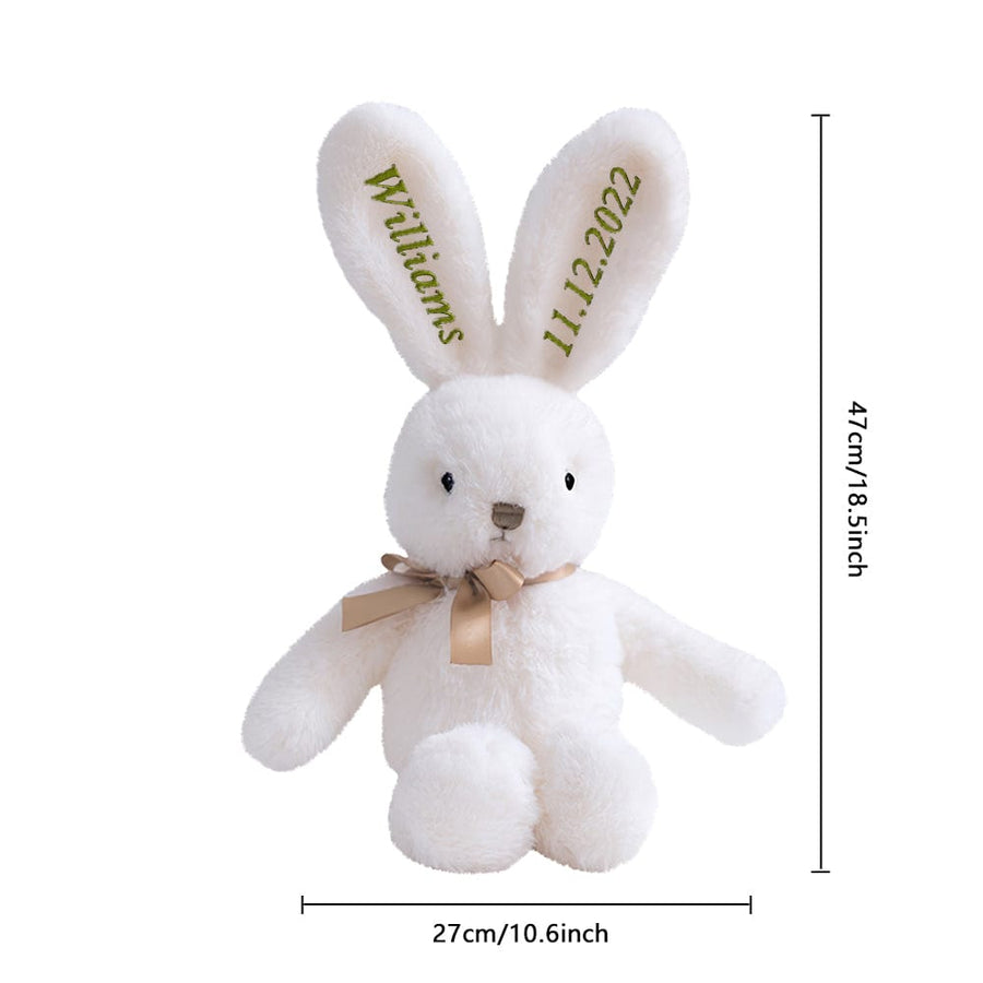 Custom Embroidered Bunny Personalised Long Ears Bunny Rabbit Easter Gift for Baby - Coolpeacock