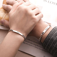 Custom Engraved Bracelet Set Personalized Fashion Bracelet For Couples - Coolpeacock