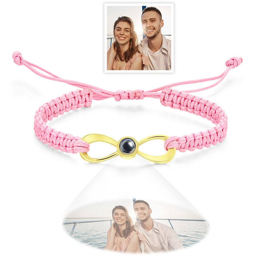 Custom Infinity Projection Photo Bracelet Couple Jewelry - Coolpeacock