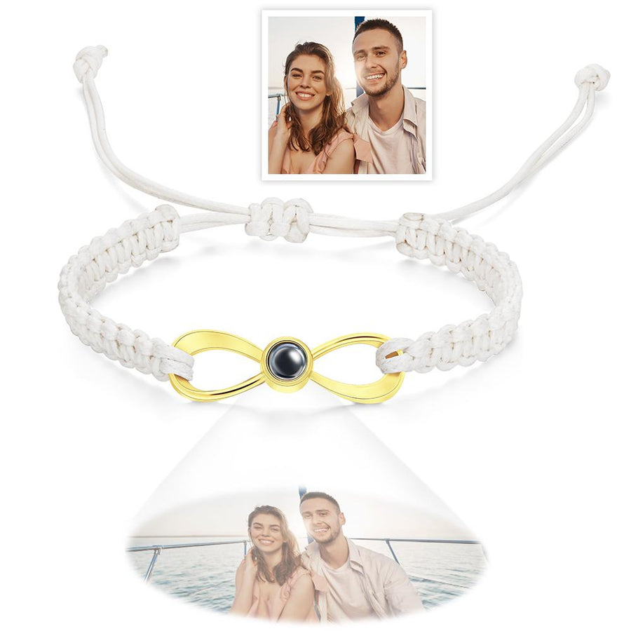 Custom Infinity Projection Photo Bracelet Couple Jewelry - Coolpeacock
