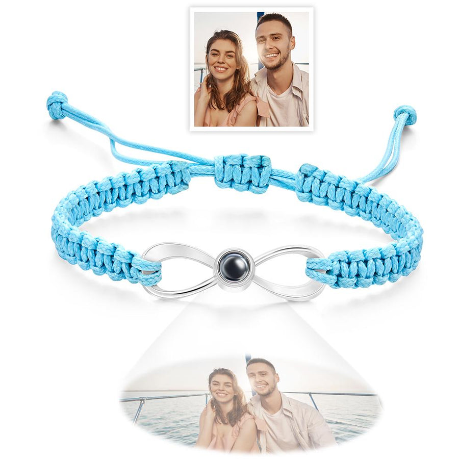 Custom Infinity Projection Photo Bracelet Couple Jewelry - Coolpeacock