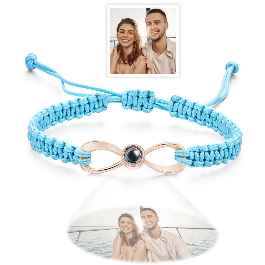 Custom Infinity Projection Photo Bracelet Couple Jewelry - Coolpeacock