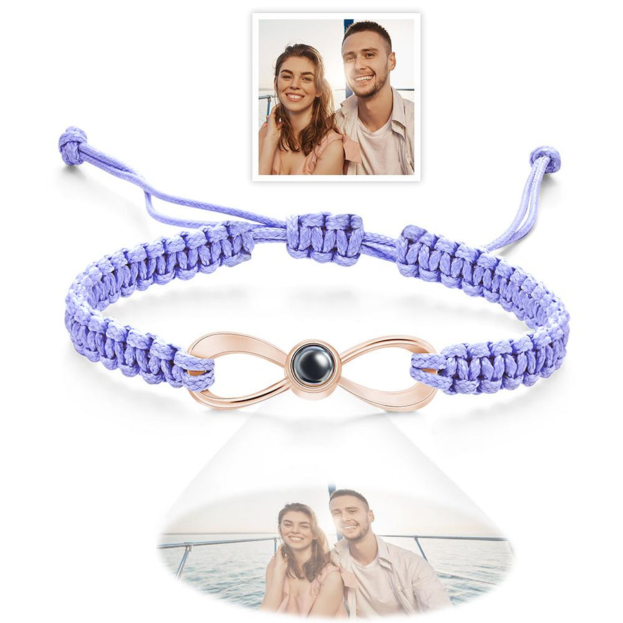Custom Infinity Projection Photo Bracelet Couple Jewelry - Coolpeacock
