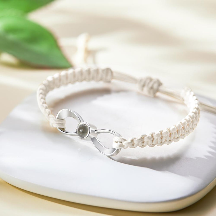 Custom Infinity Projection Photo Bracelet Couple Jewelry - Coolpeacock