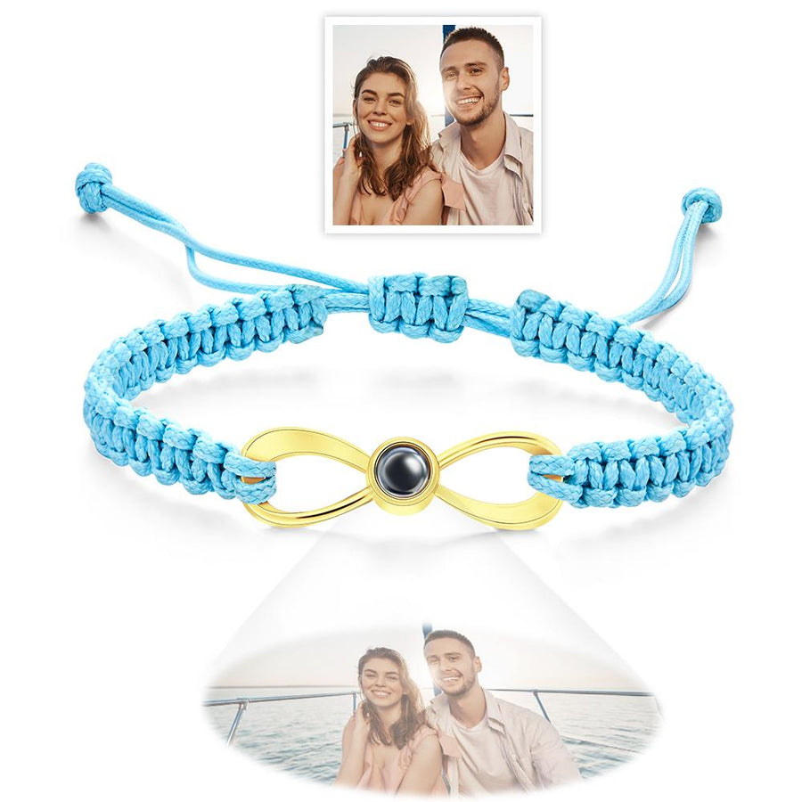 Custom Infinity Projection Photo Bracelet Couple Jewelry - Coolpeacock