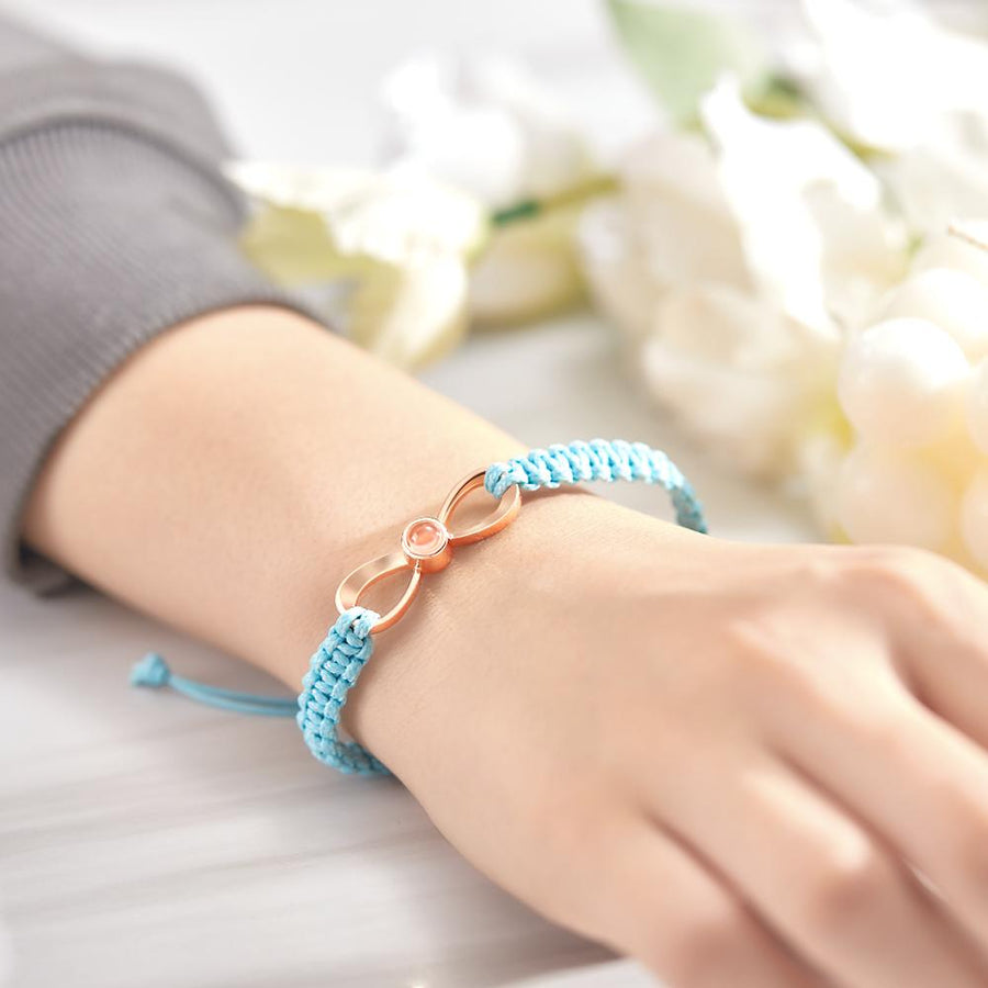 Custom Infinity Projection Photo Bracelet Couple Jewelry - Coolpeacock