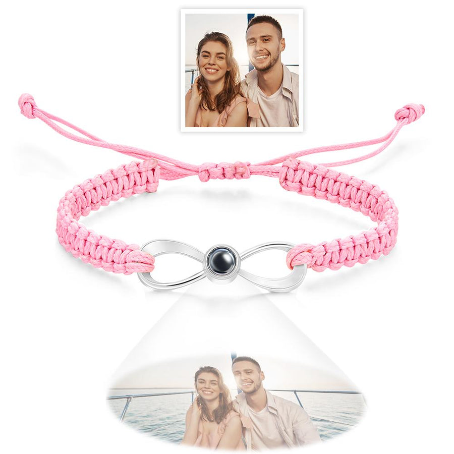 Custom Infinity Projection Photo Bracelet Couple Jewelry - Coolpeacock