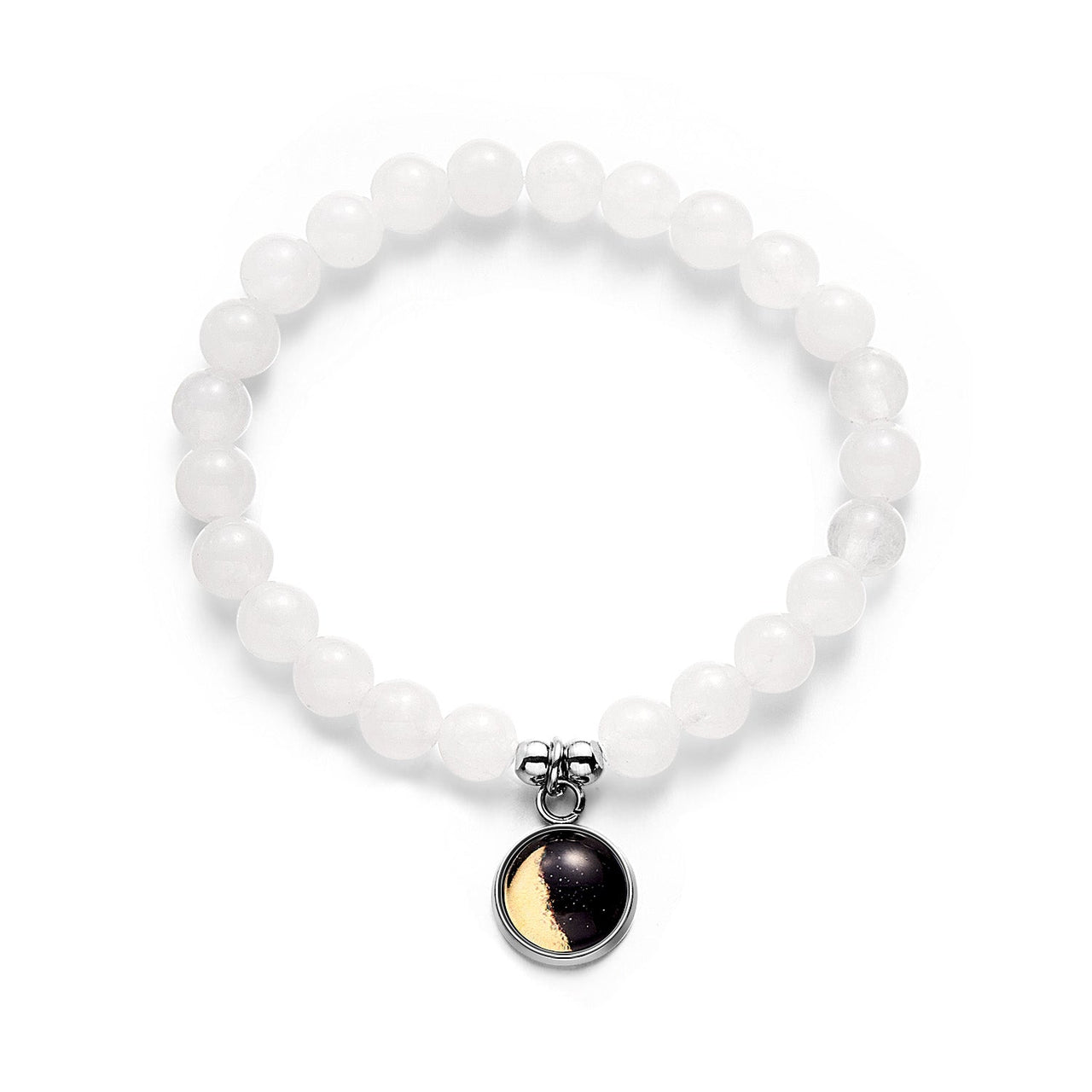 Custom Moon Phase Beads Bracelet Luminous Bracelet Gift for Her - Coolpeacock
