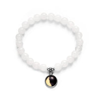 Custom Moon Phase Beads Bracelet Luminous Bracelet Gift for Her - Coolpeacock